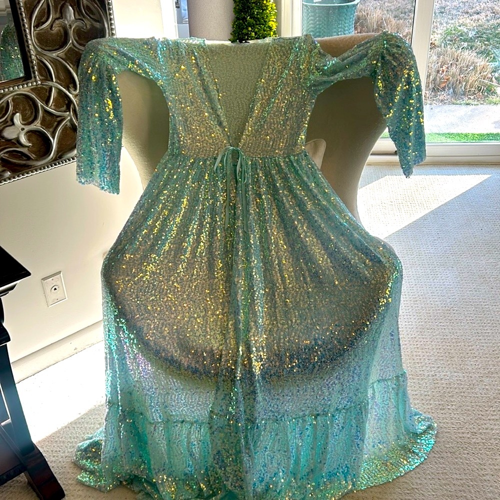 Sequined dress 👗 CLUB-EXX size L/XL
Aqua - Picture 8 of 8